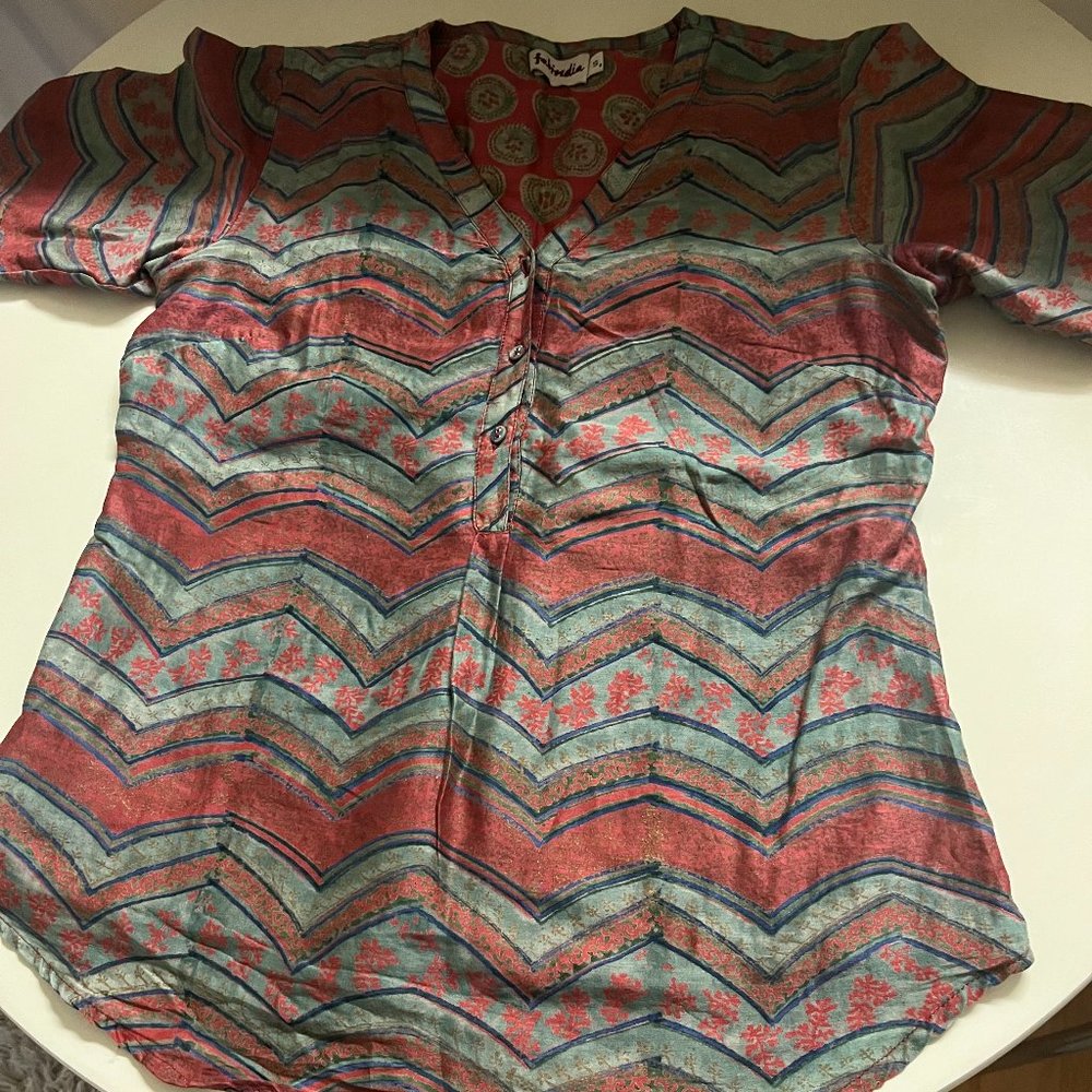 Intricate Indian/Jaipuri Print Women's Kurti from India's most loved, Fabindia!
